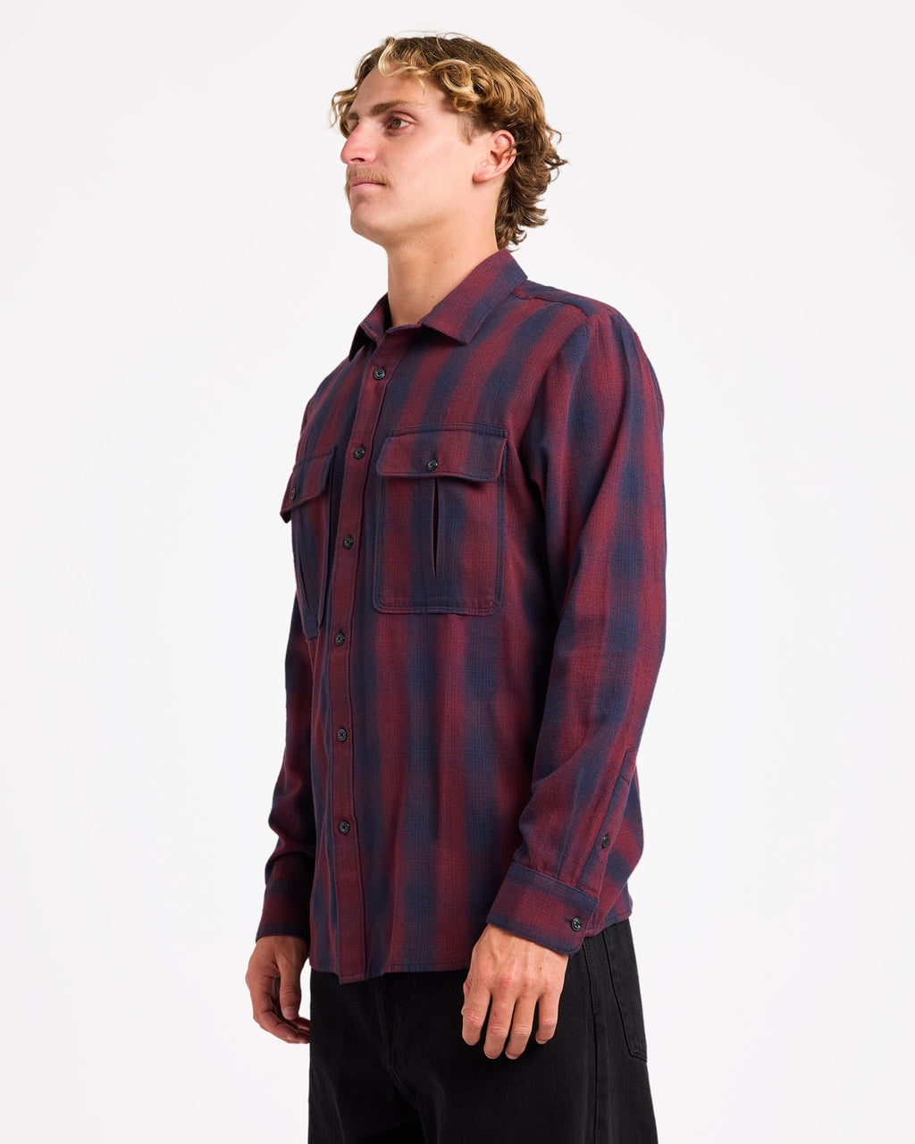 Mens Shadowstone Flannel Long Sleeve Shirt