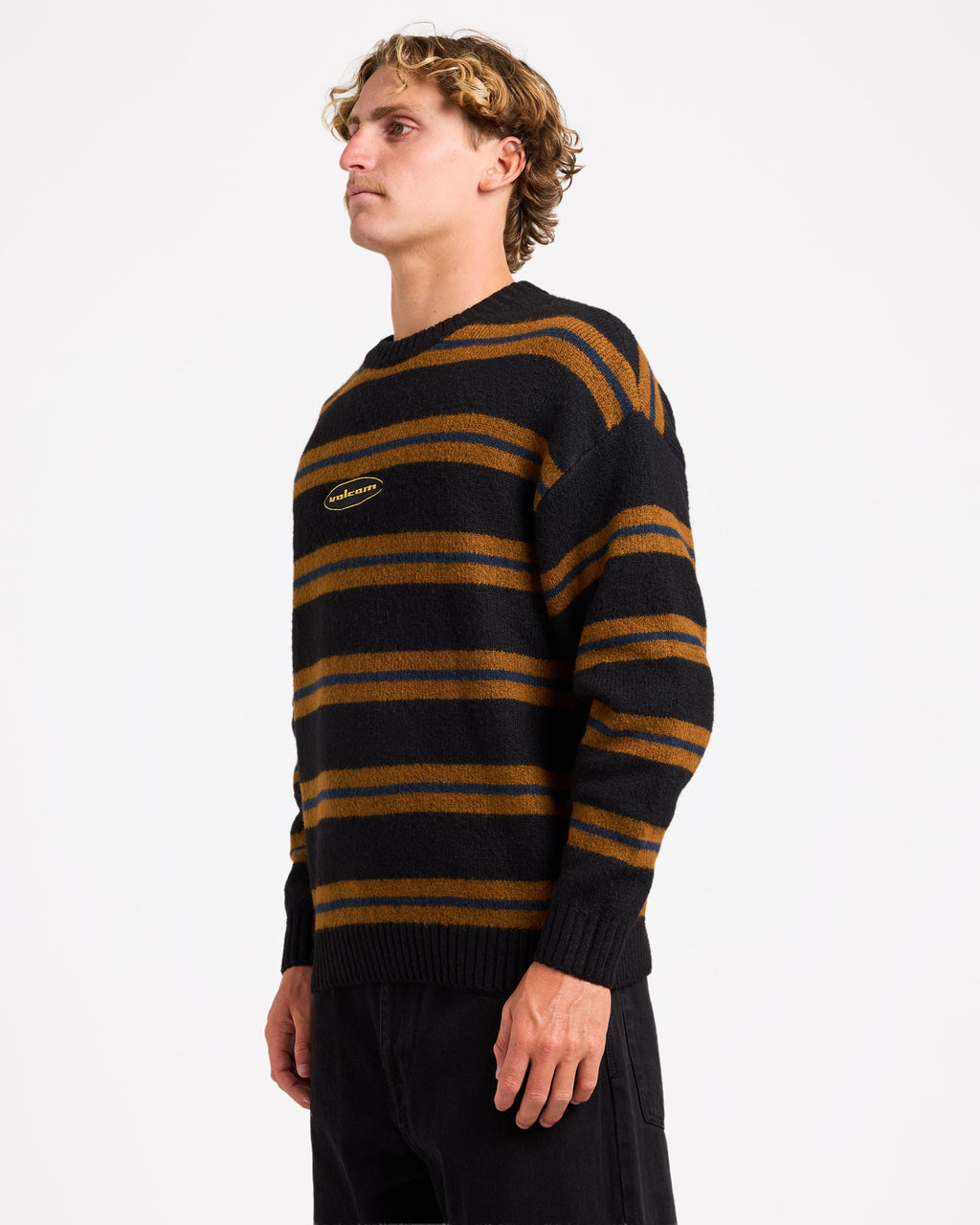 Mens Striperstand Crew Neck