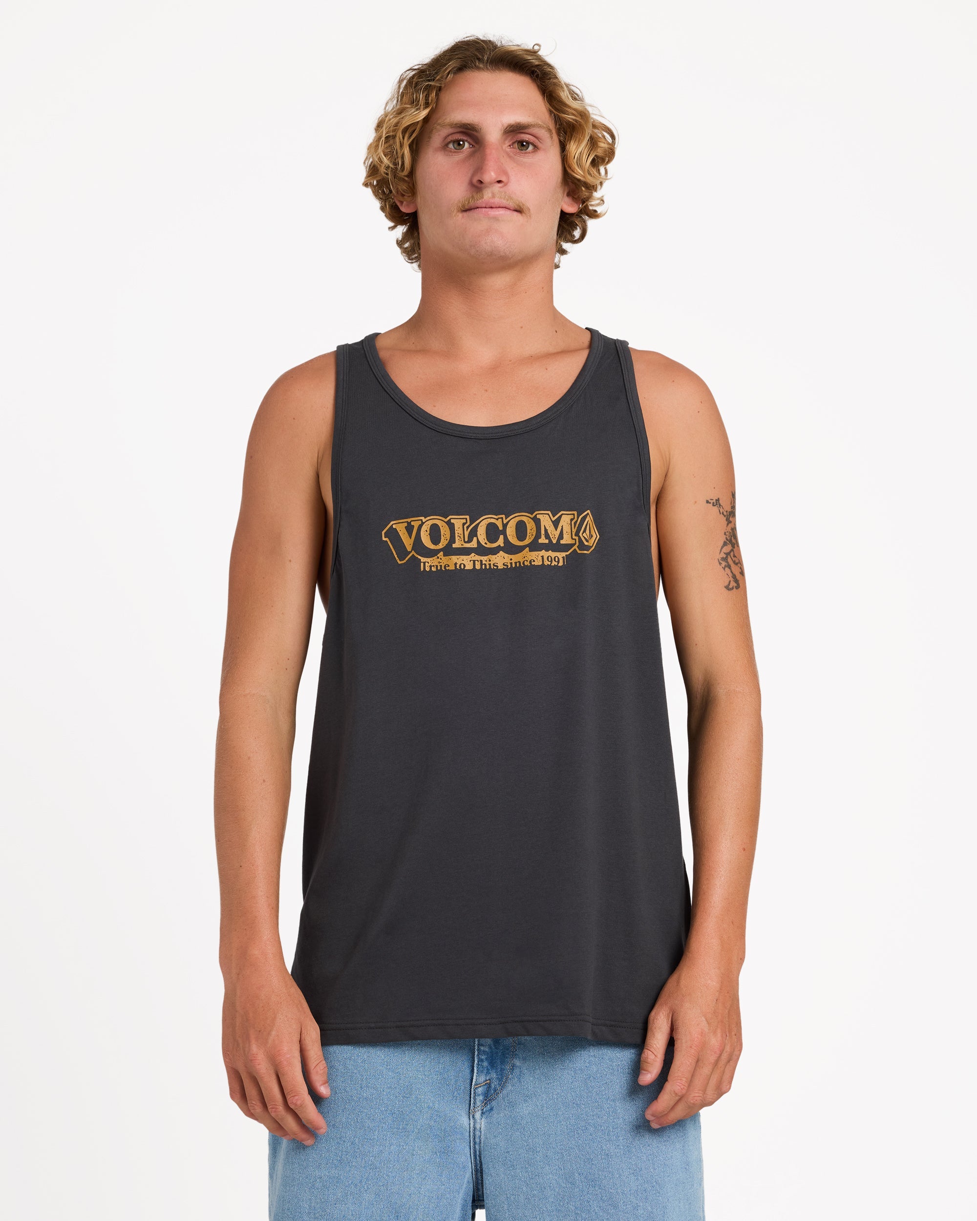 Volcom Tanks Volcom Mens Leveler Tank - ASPHALT BLACK - Surf Dive 'n Ski