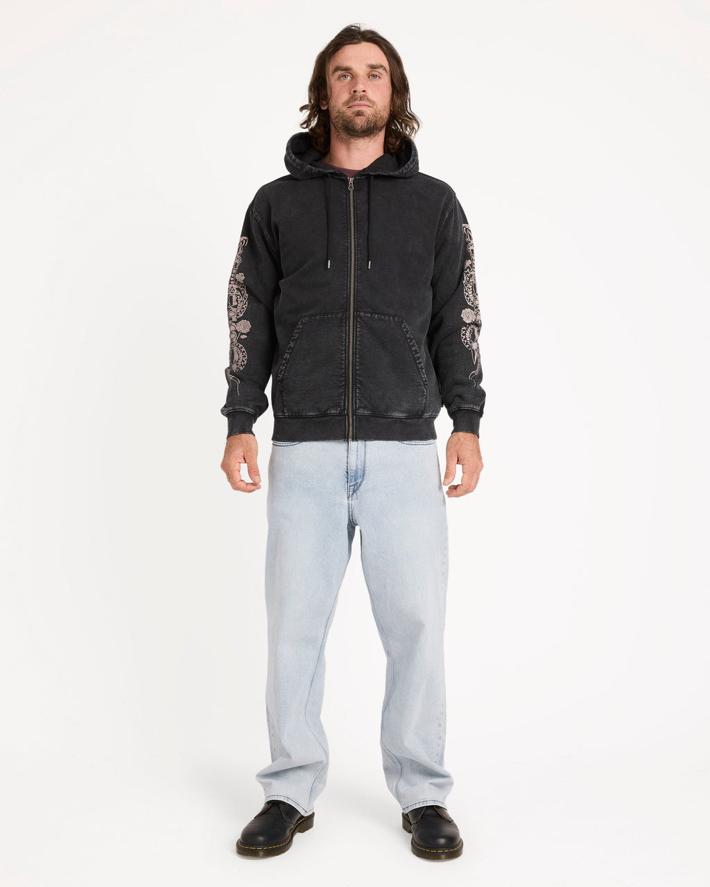 Mens Die By The Stone Zip Up Hoodie