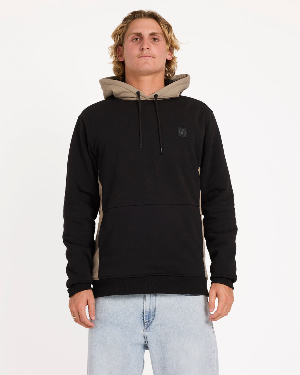 Mens Single Stone Zip Up Hoodie