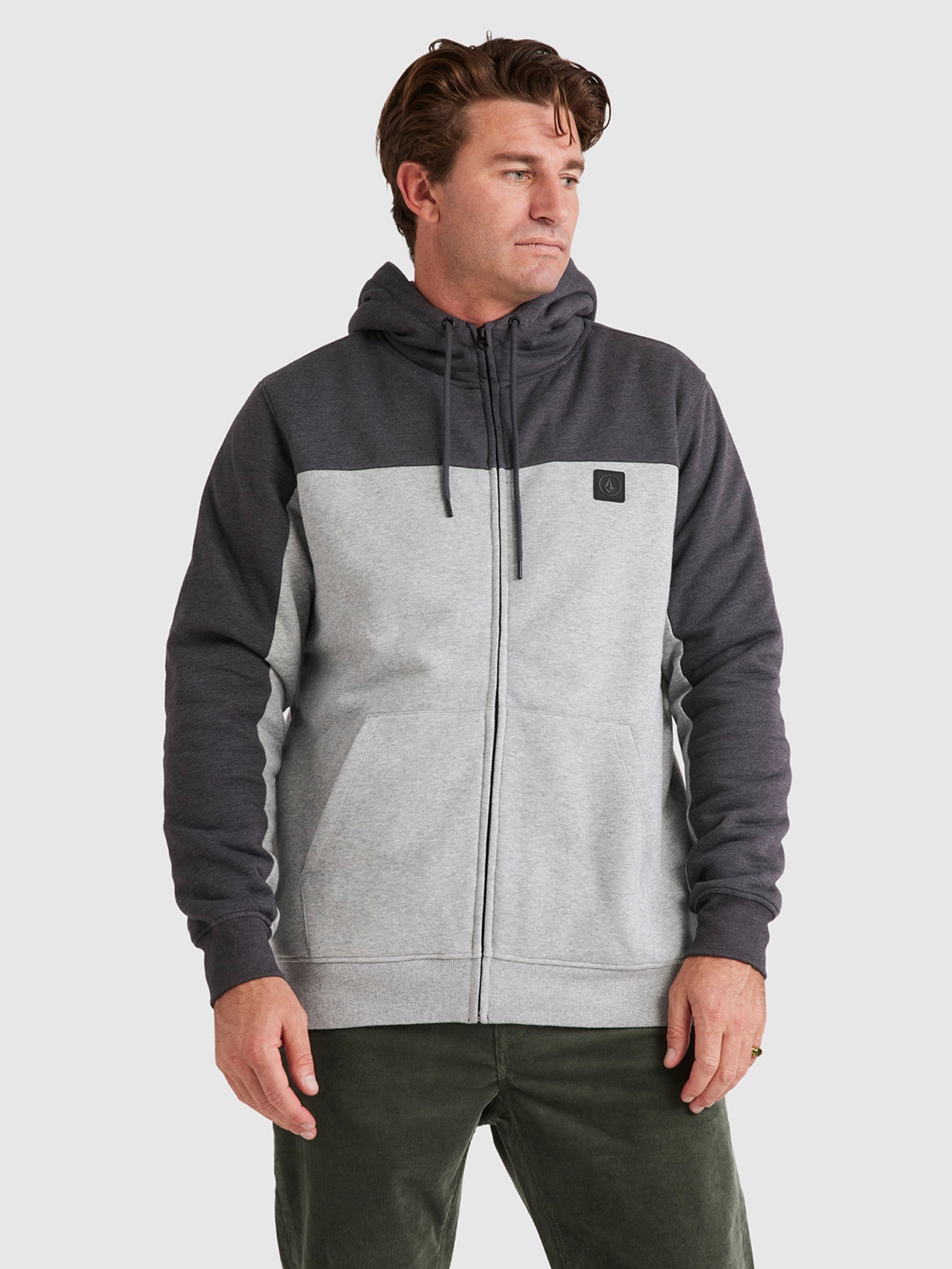 Mens Division Lined Zip Up Hoodie Mens Division Lined Zip Up Hoodie