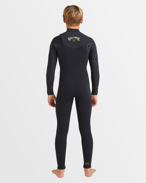 Boys 6-16 3/2mm Furnace Natural Chest Zip Steamer Wetsuit
