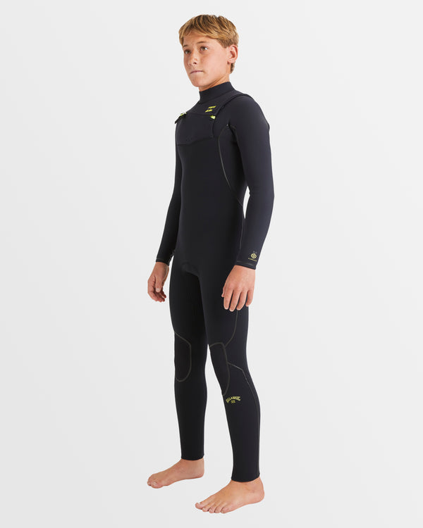 Boys 6-16 3/2mm Furnace Natural Chest Zip Steamer Wetsuit