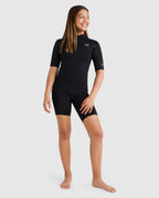 Girls 6-14 2/2 Foil Back Zip Springsuit