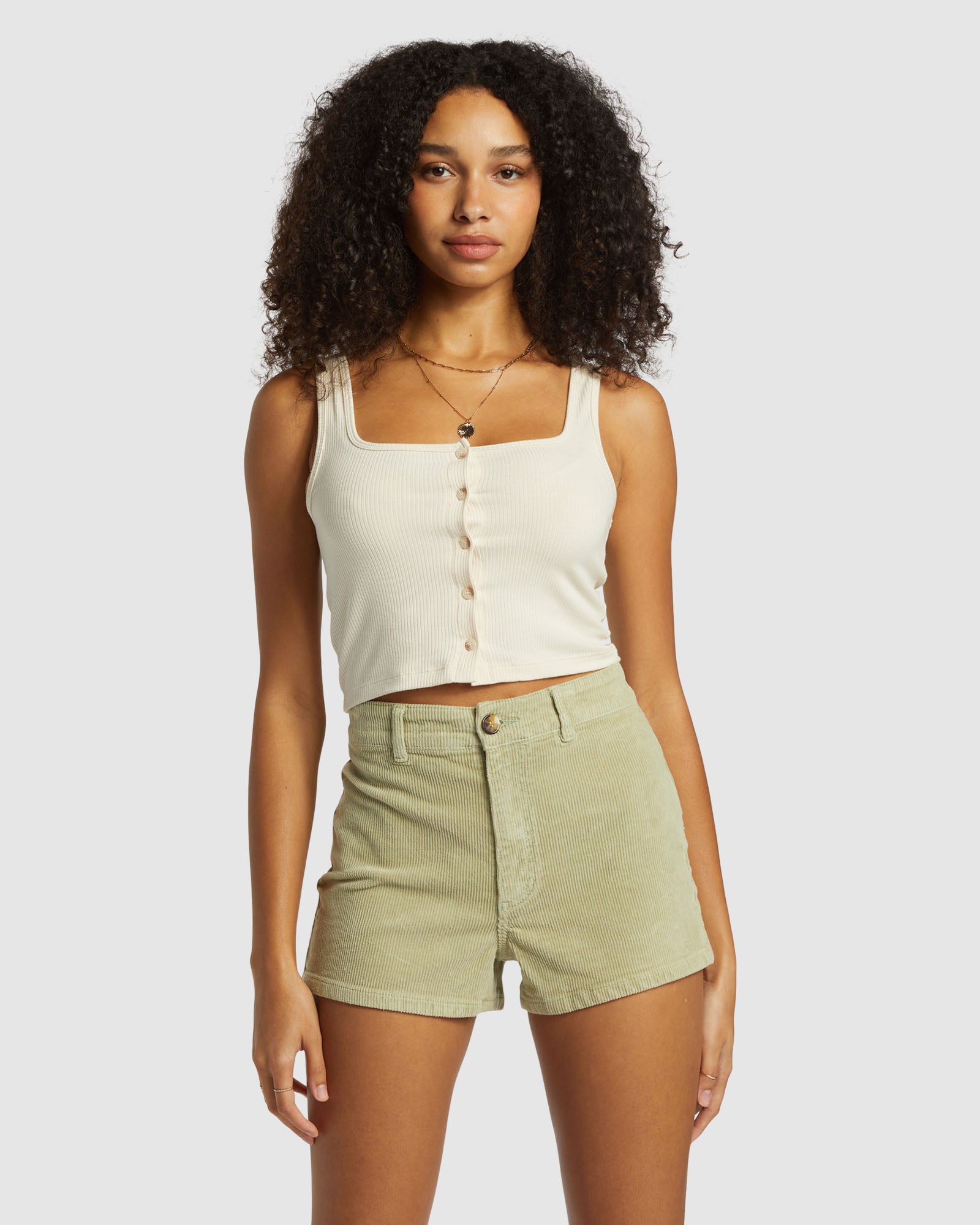 Womens Free Fall Cord Denim Shorts