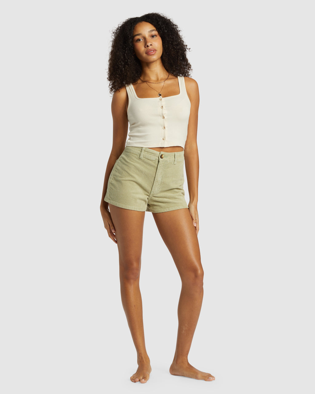 Womens Free Fall Cord Denim Shorts
