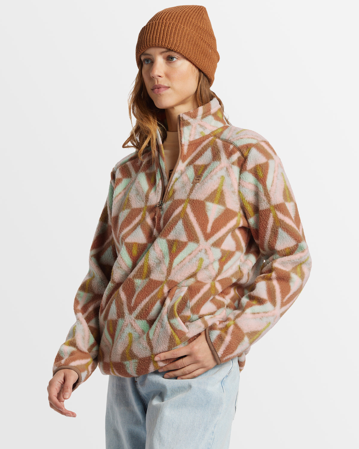 Womens A/Div Boundary Mock 3 Half-Zip Pullover Sweatshirt