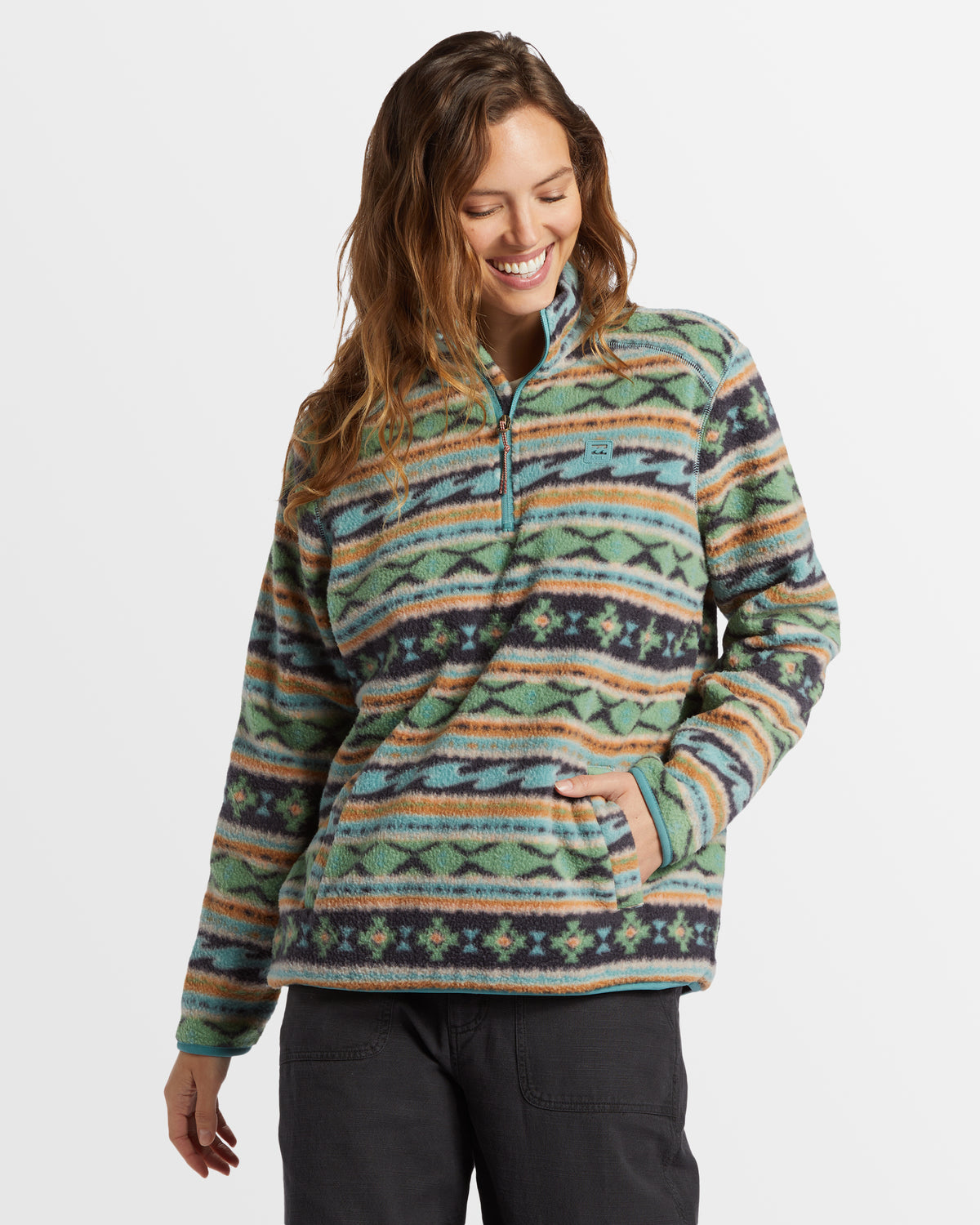 Womens A/Div Boundary Mock 3 Half-Zip Pullover Sweatshirt