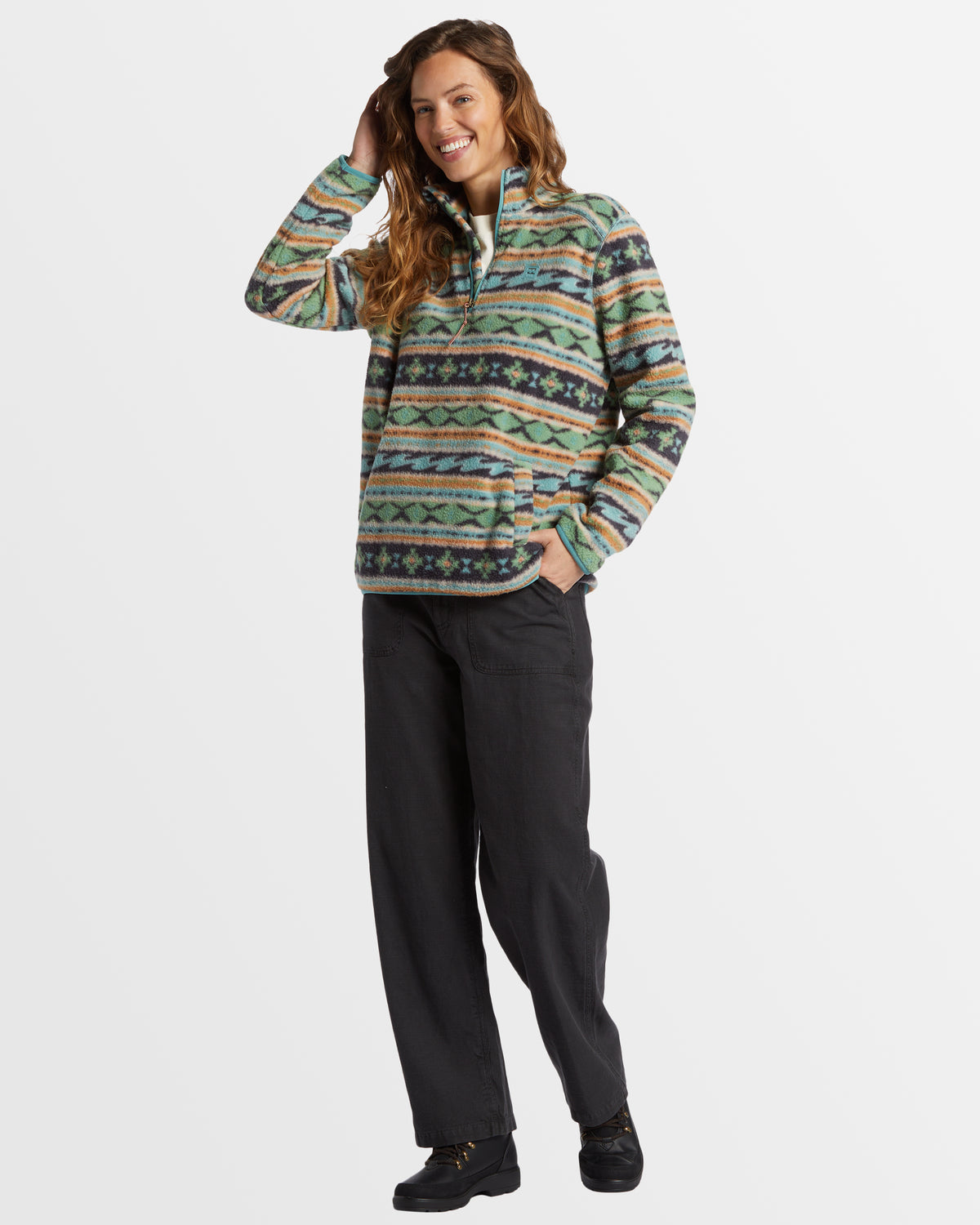 Womens A/Div Boundary Mock 3 Half-Zip Pullover Sweatshirt