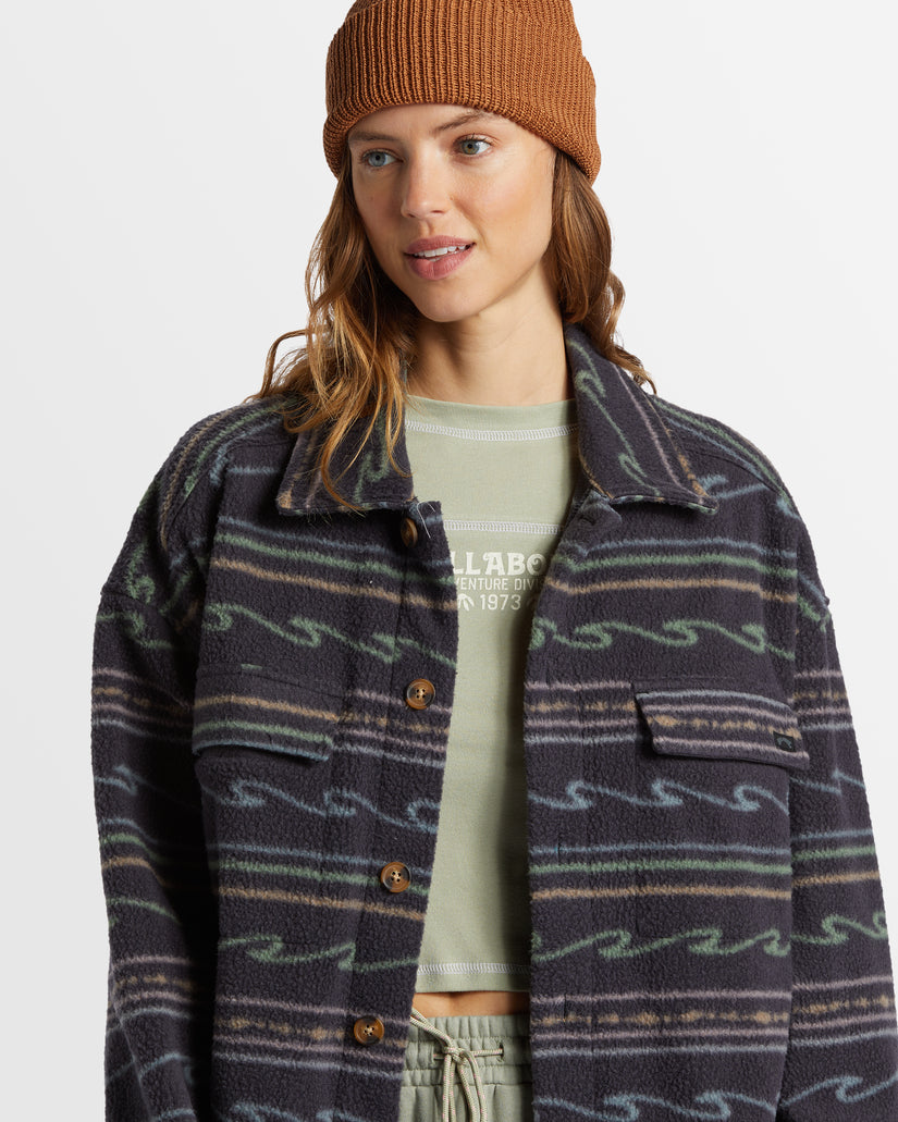 Womens Happy Camper Shacket