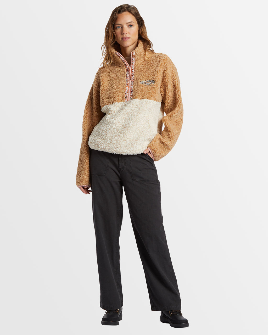 Womens Horizon Mock Neck Colorblock