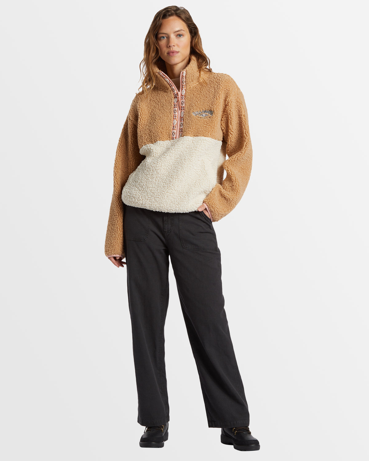 Womens Horizon Mock Neck Colorblock