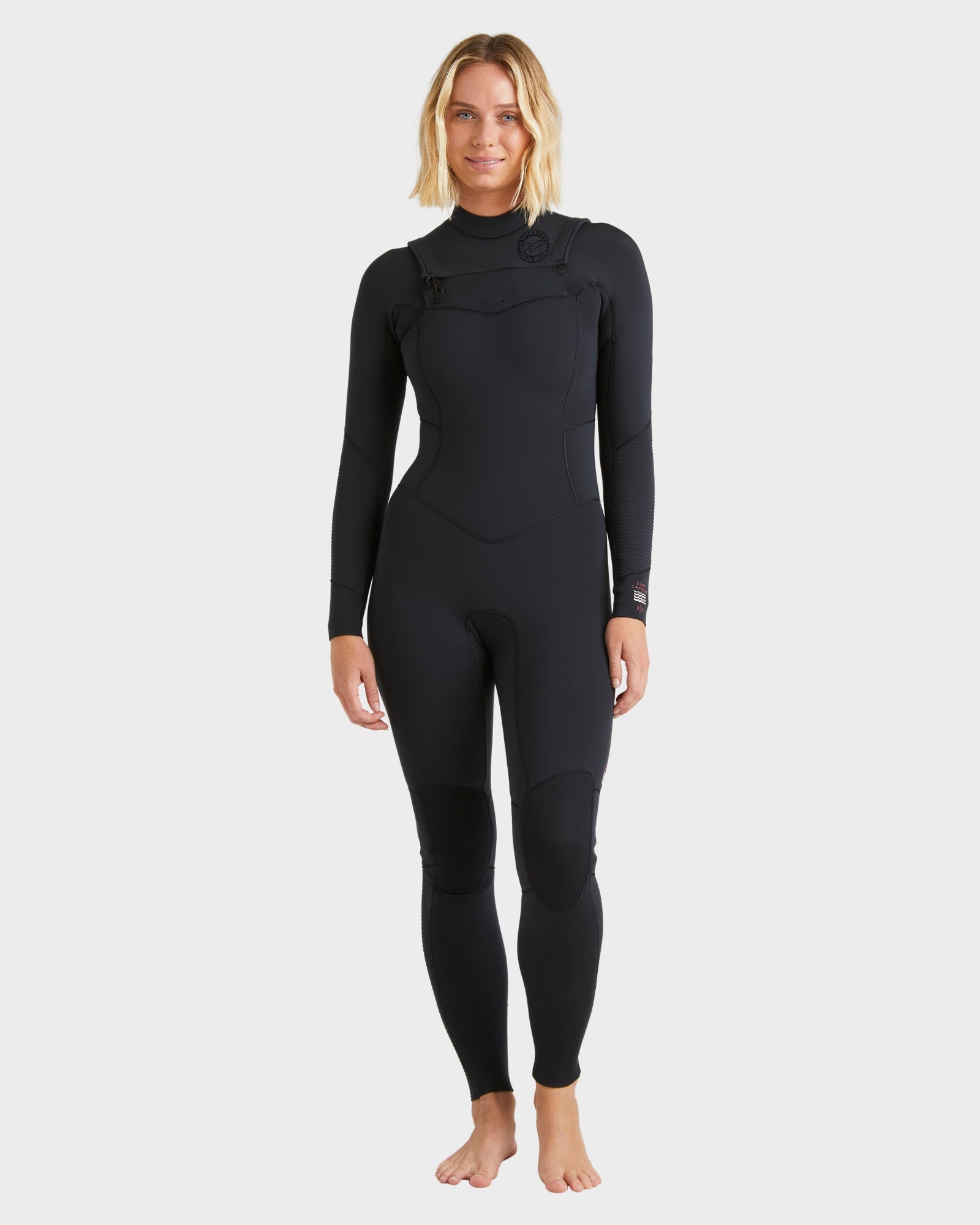 Womens 4/3mm Salty Dayz Natural Chest Zip Wetsuit Australia