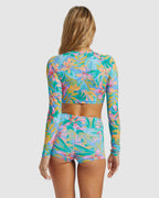 Womens Tropic Daze Crop Rash Vest