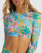 Womens Tropic Daze Crop Rash Vest