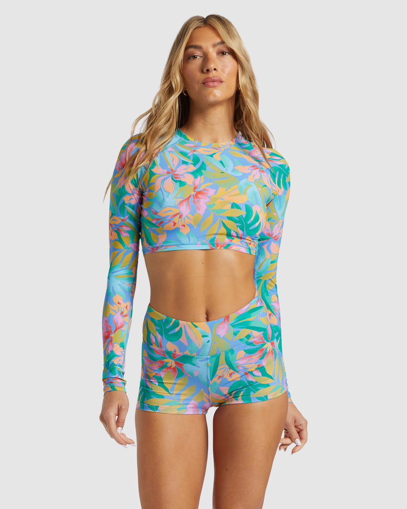 Womens Tropic Daze Crop Rash Vest