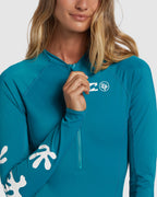 Womens Coral Gardeners Bodysuit Rash Vest