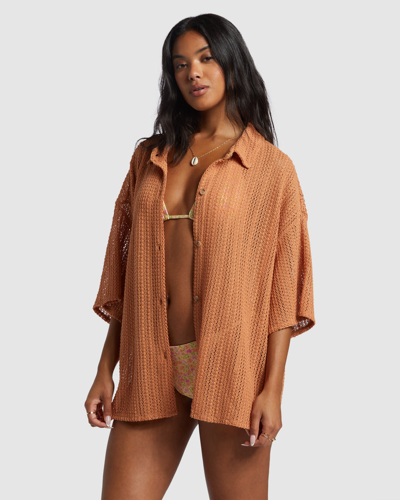 Womens Largo Beach Shirt Cover Up