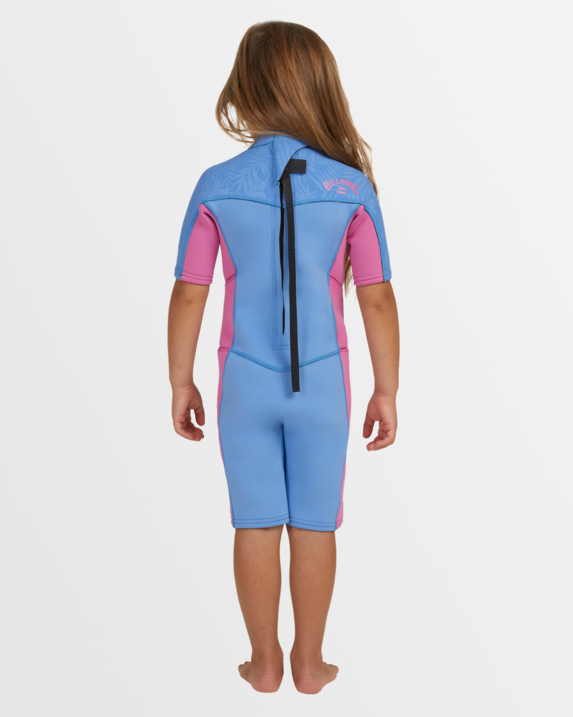 Girls 2-6 2/2mm Synergy Back Zip Short Sleeve Springsuit