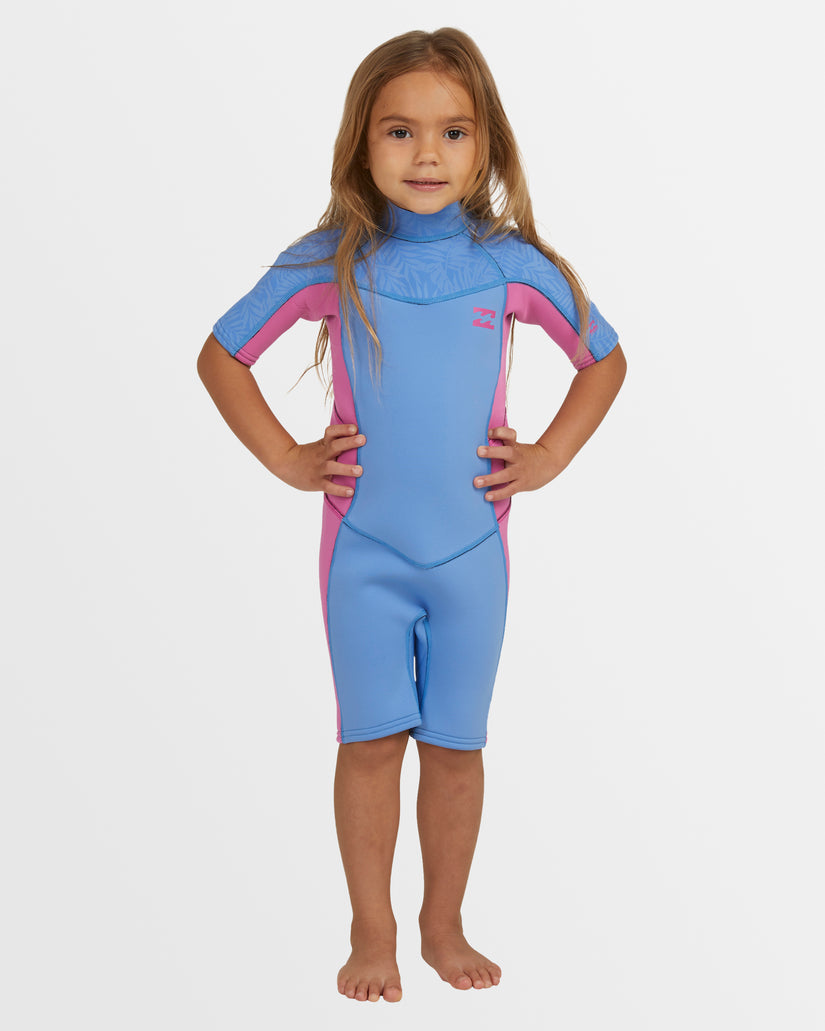 Girls 2-6 2/2mm Synergy Back Zip Short Sleeve Springsuit