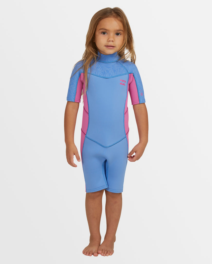 Girls 2-6 2/2mm Synergy Back Zip Short Sleeve Springsuit