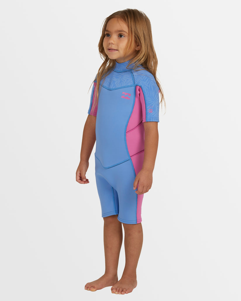 Girls 2-6 2/2mm Synergy Back Zip Short Sleeve Springsuit