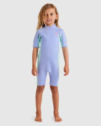 Girls 2-6 2/2Mm Foil Back Zip Springsuit