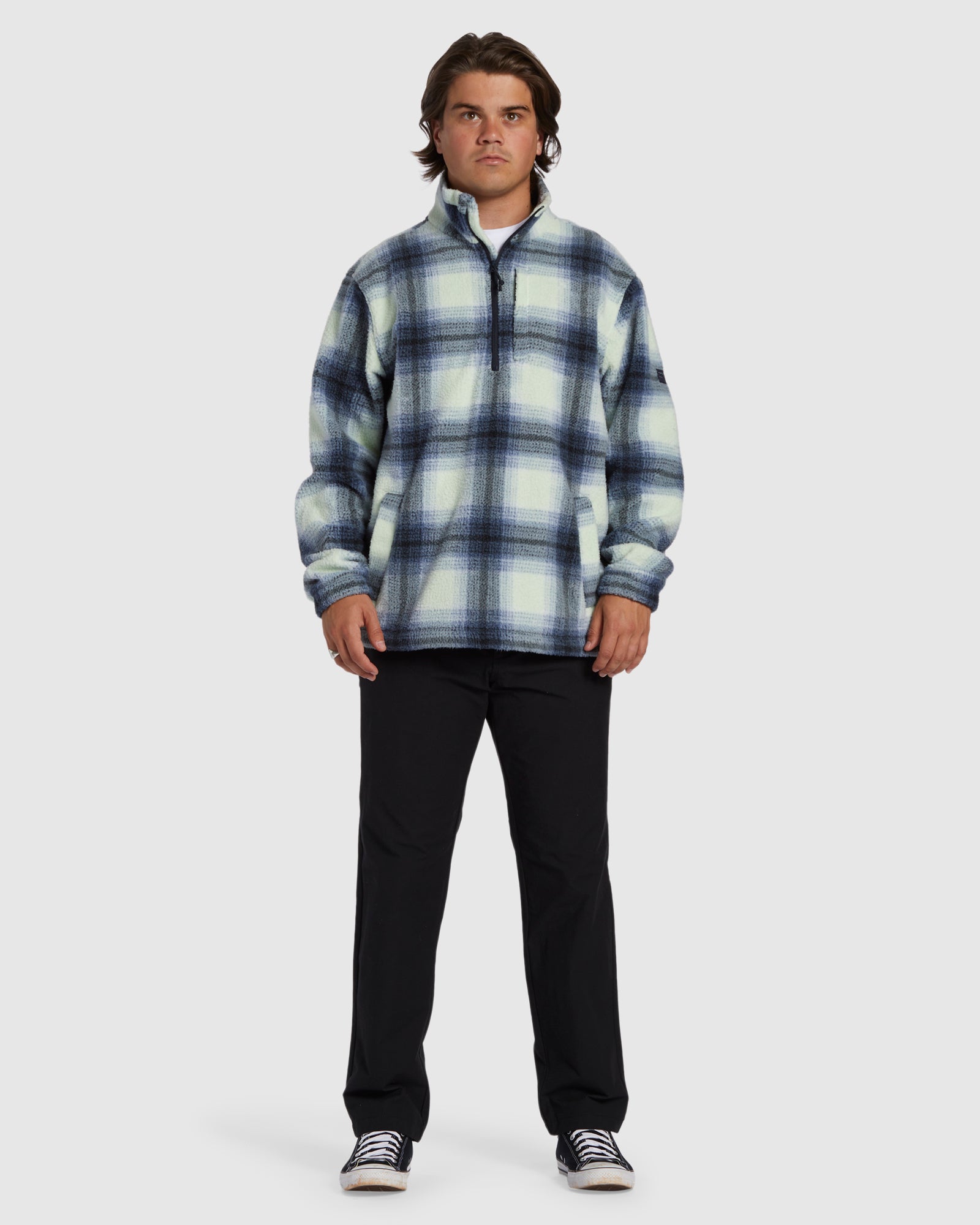 Mens A/Div Boundary Mock Neck Fleece Top