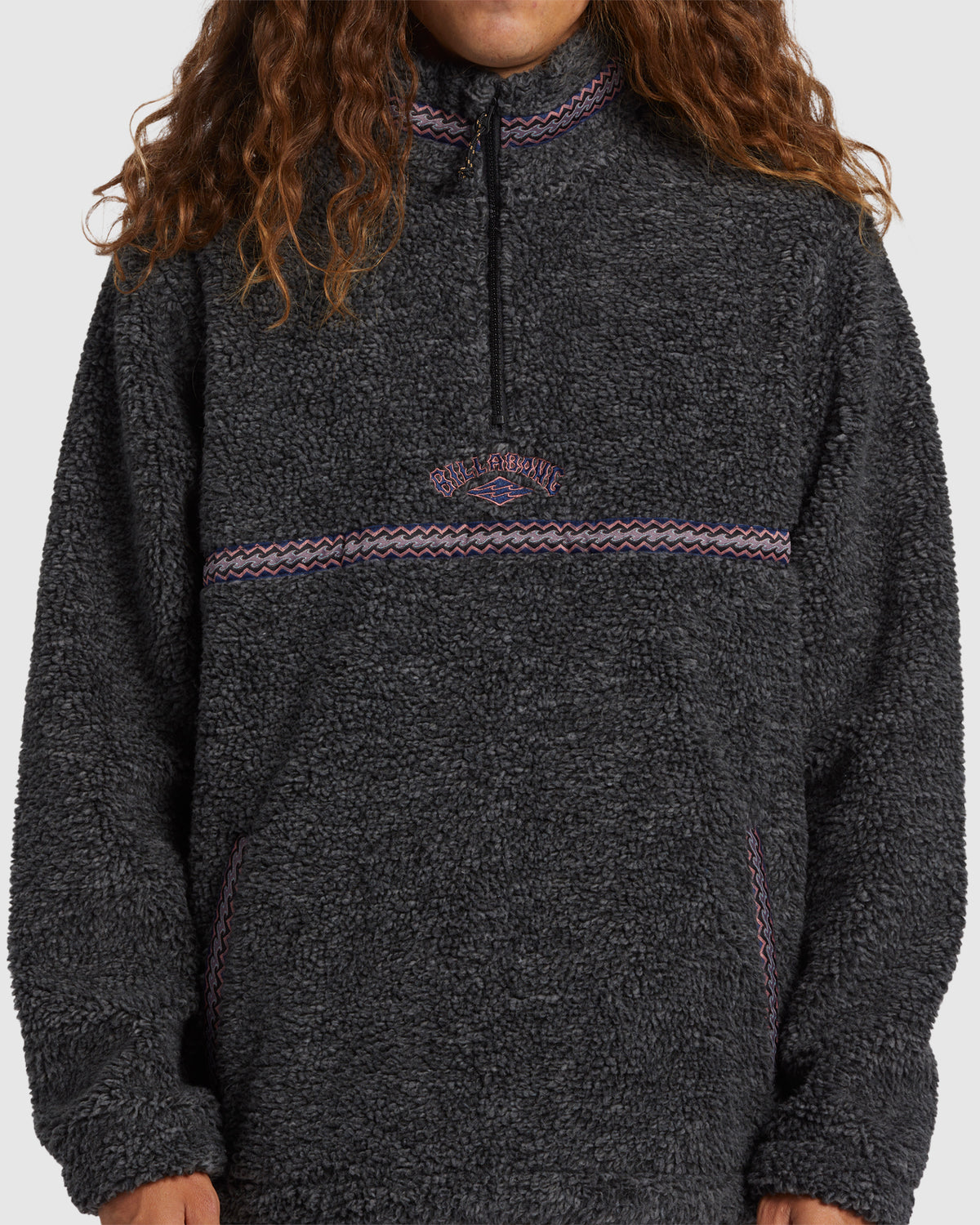 Mens A/Div Boundary Tombstone Mock Neck Fleece Jumper