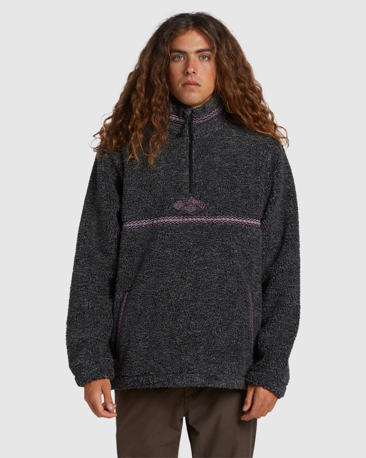 Mens A/Div Boundary Tombstone Mock Neck Fleece Jumper