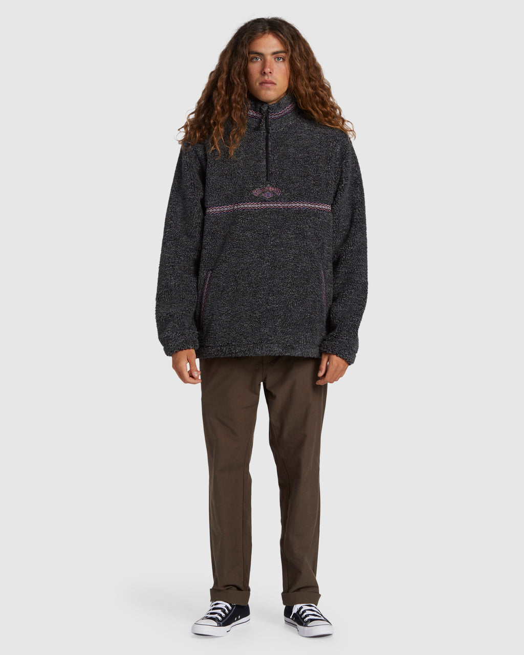 Mens A/Div Boundary Tombstone Mock Neck Fleece Jumper