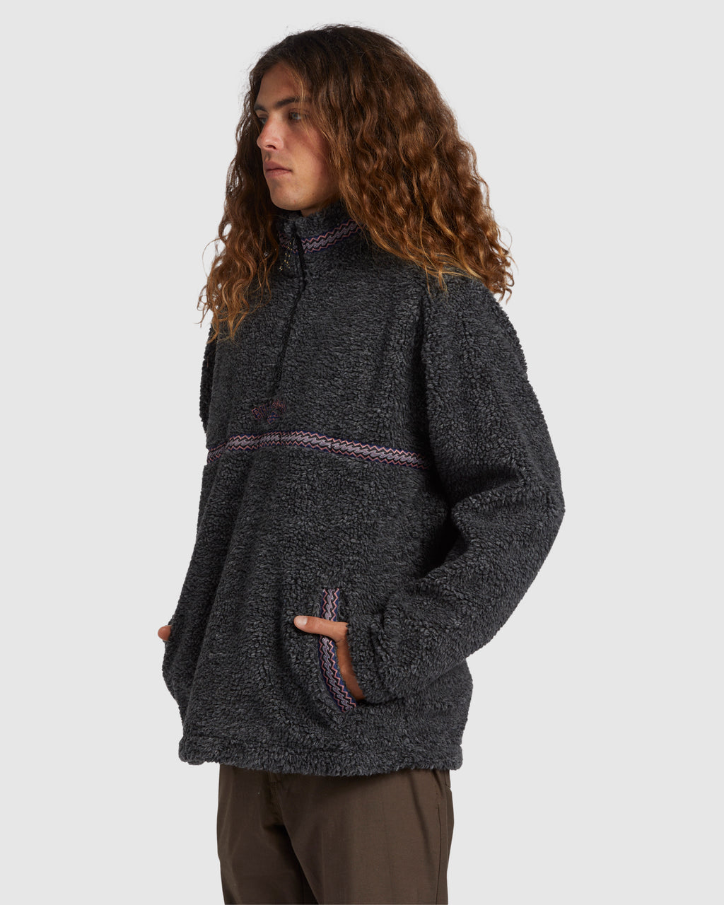 Mens A/Div Boundary Tombstone Mock Neck Fleece Jumper