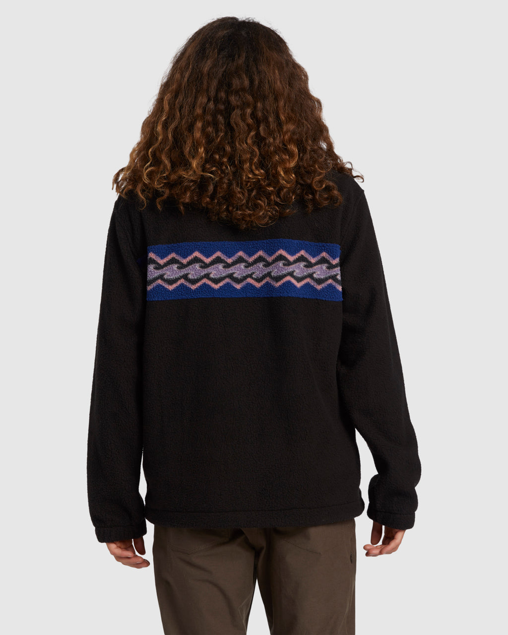 Mens A/Div Boundary Mock Snap Fleece Jumper