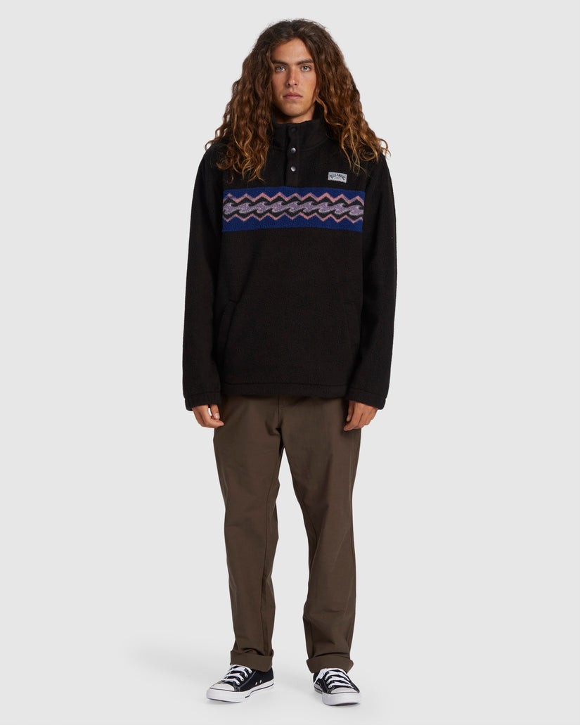 Mens A/Div Boundary Mock Snap Fleece Jumper