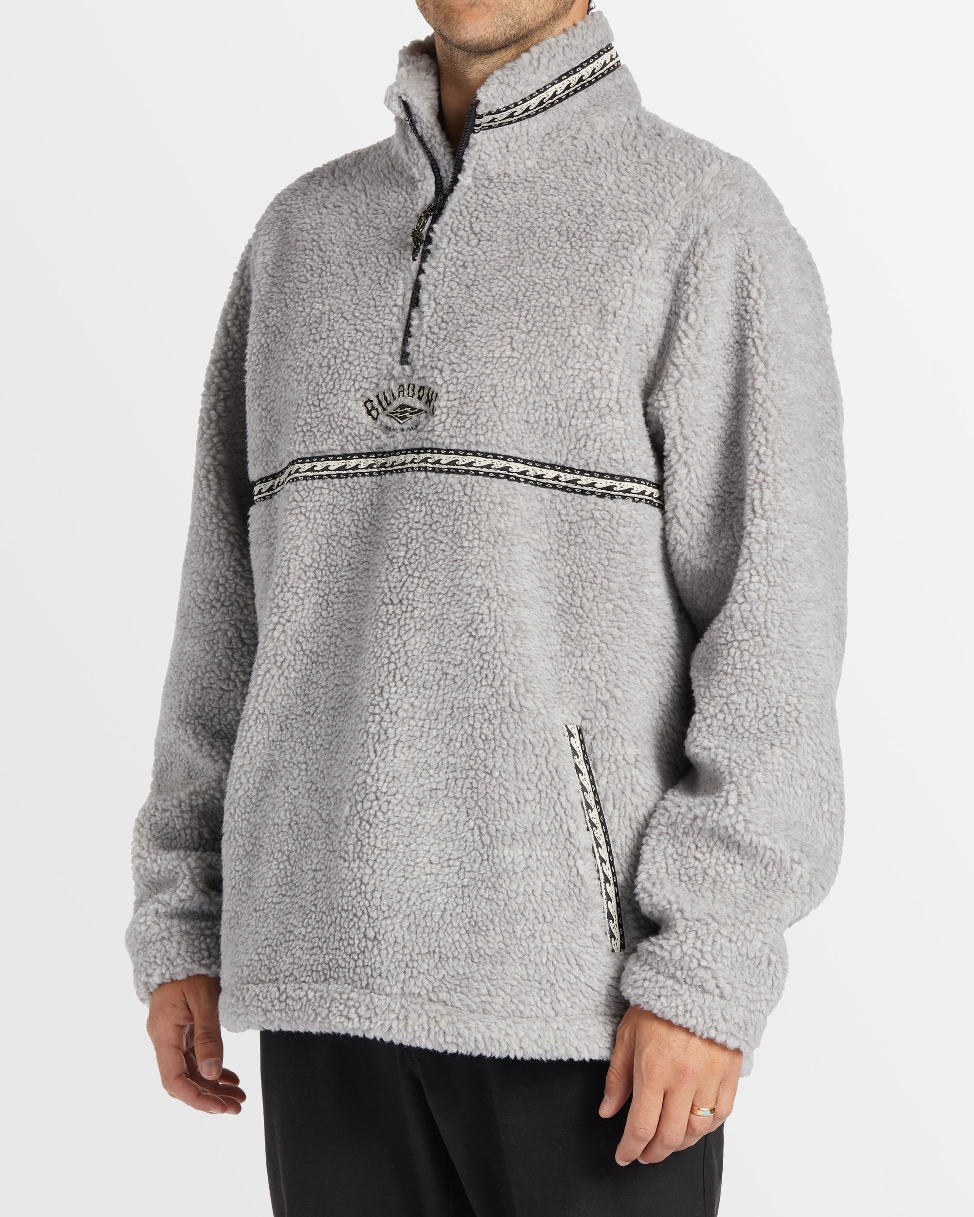 Mens A/Div Boundary Mock Neck Fleece Top
