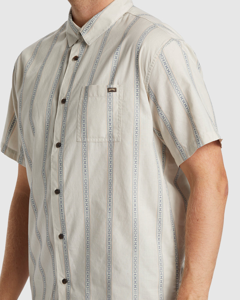 Mens Sundays Jacquard Short Sleeve Shirt