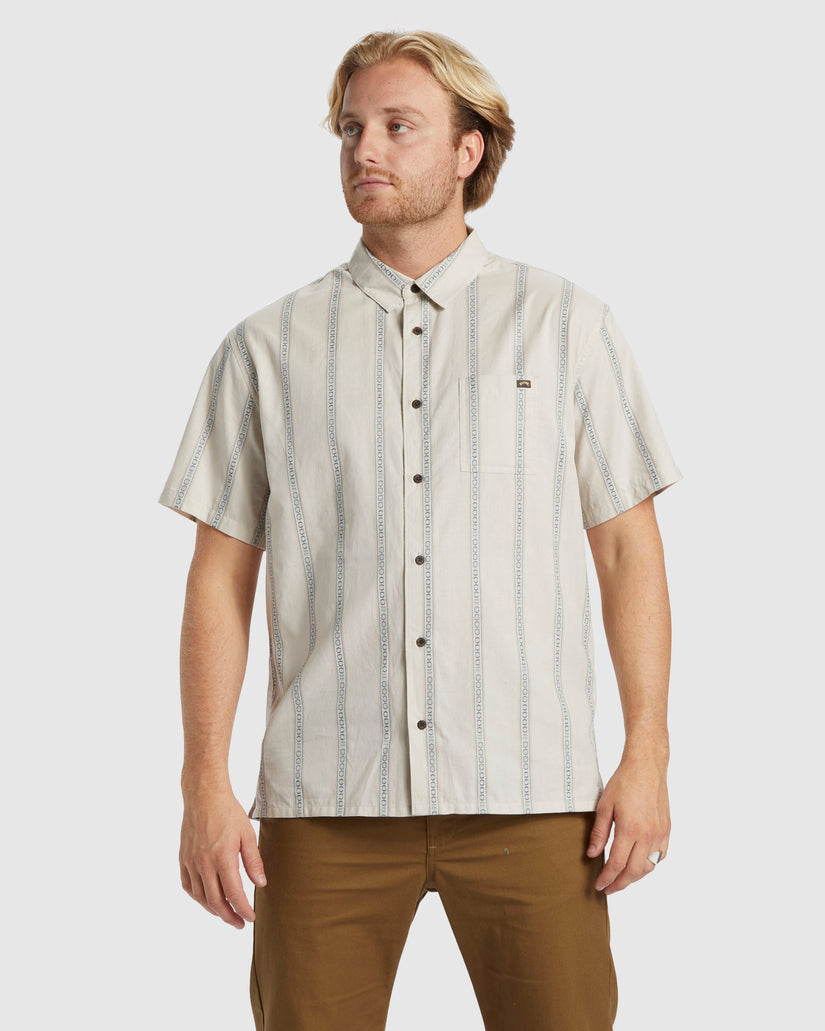 Mens Sundays Jacquard Short Sleeve Shirt