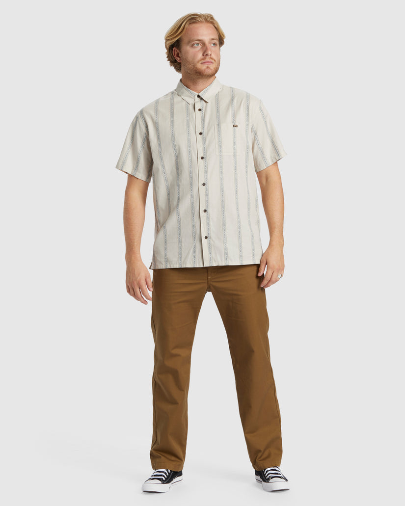 Mens Sundays Jacquard Short Sleeve Shirt