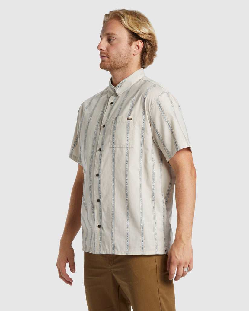 Mens Sundays Jacquard Short Sleeve Shirt