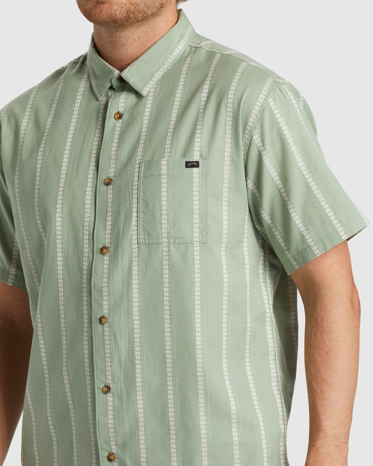 Mens Sundays Jacquard Short Sleeve Shirt