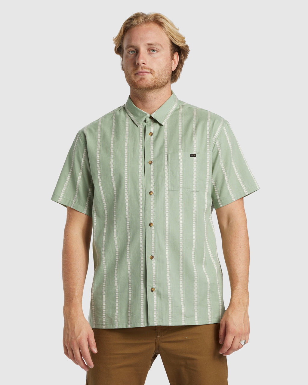 Mens Sundays Jacquard Short Sleeve Shirt