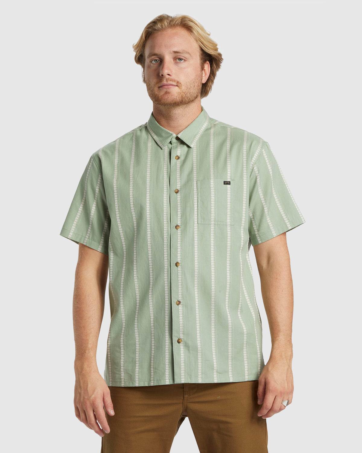 Mens Sundays Jacquard Short Sleeve Shirt