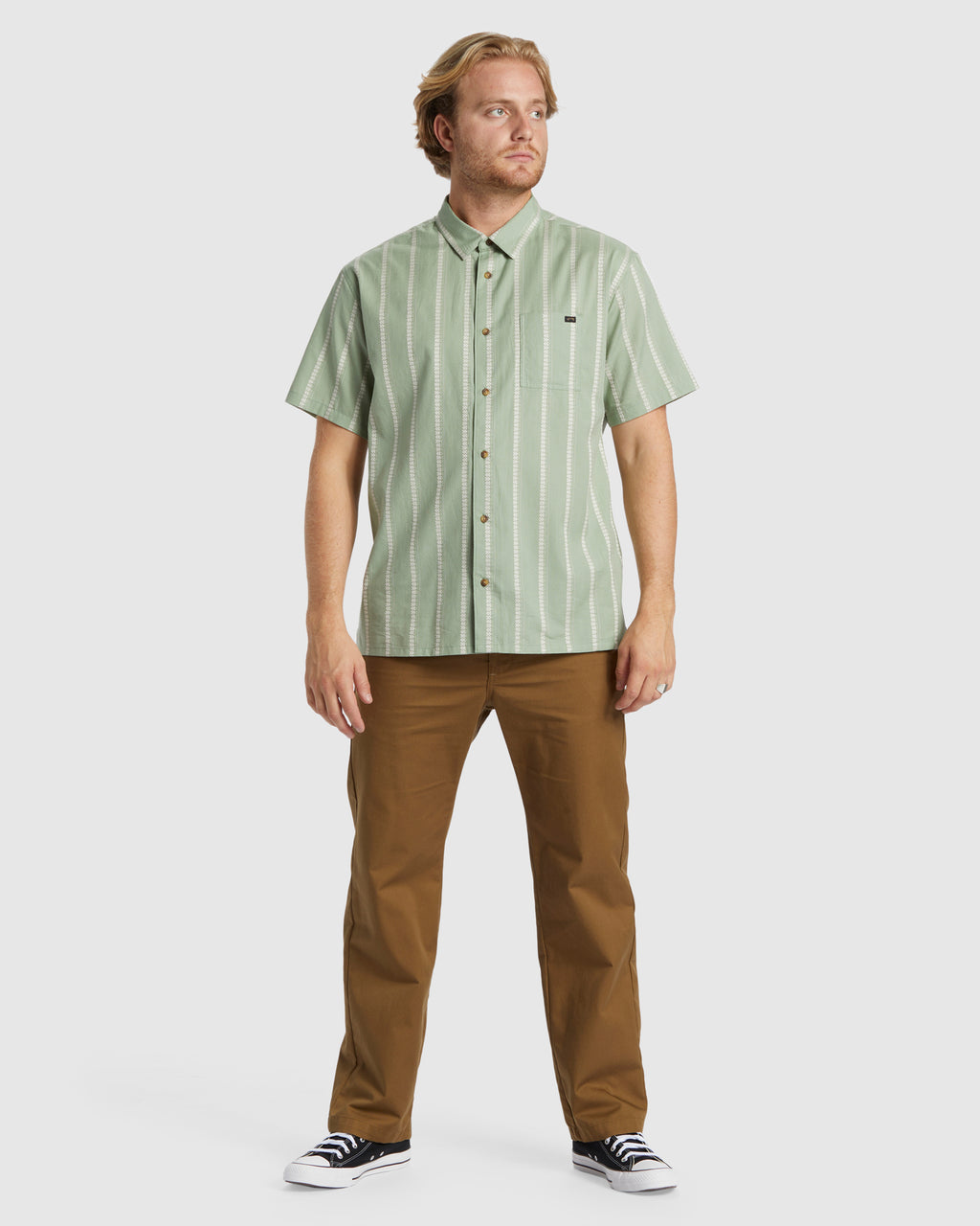 Mens Sundays Jacquard Short Sleeve Shirt