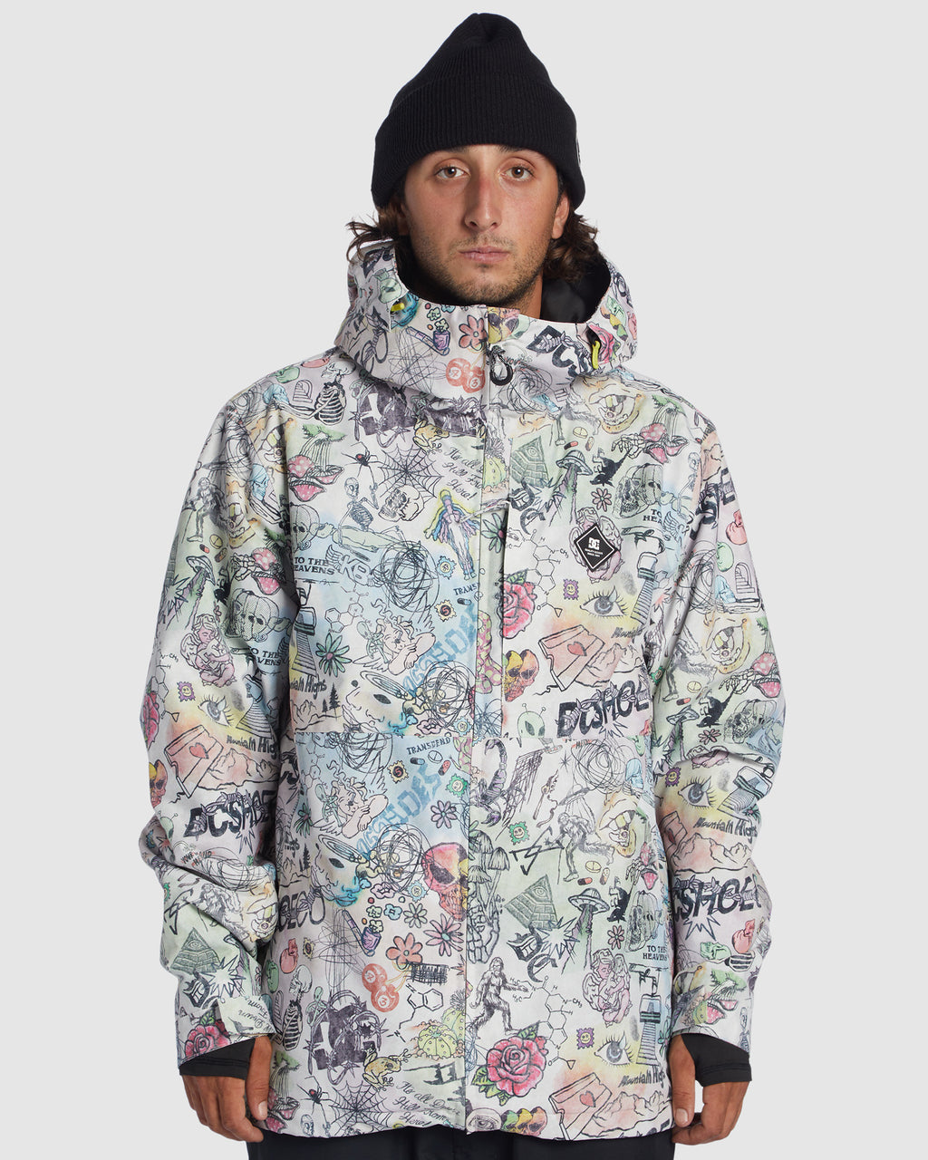 Mens Basis Print Snow Jacket