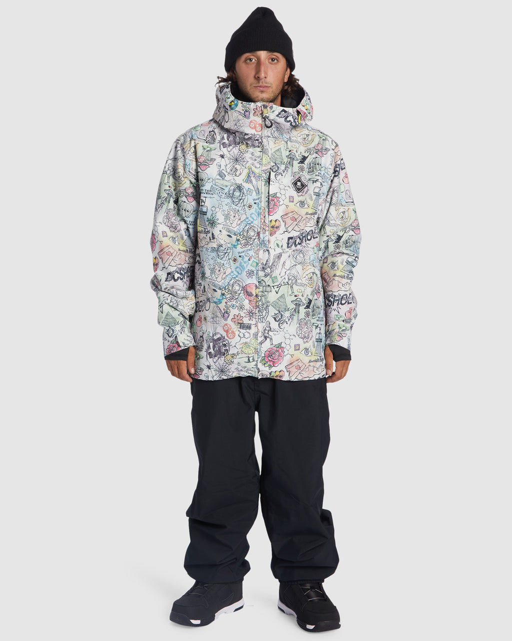 Mens Basis Print Snow Jacket