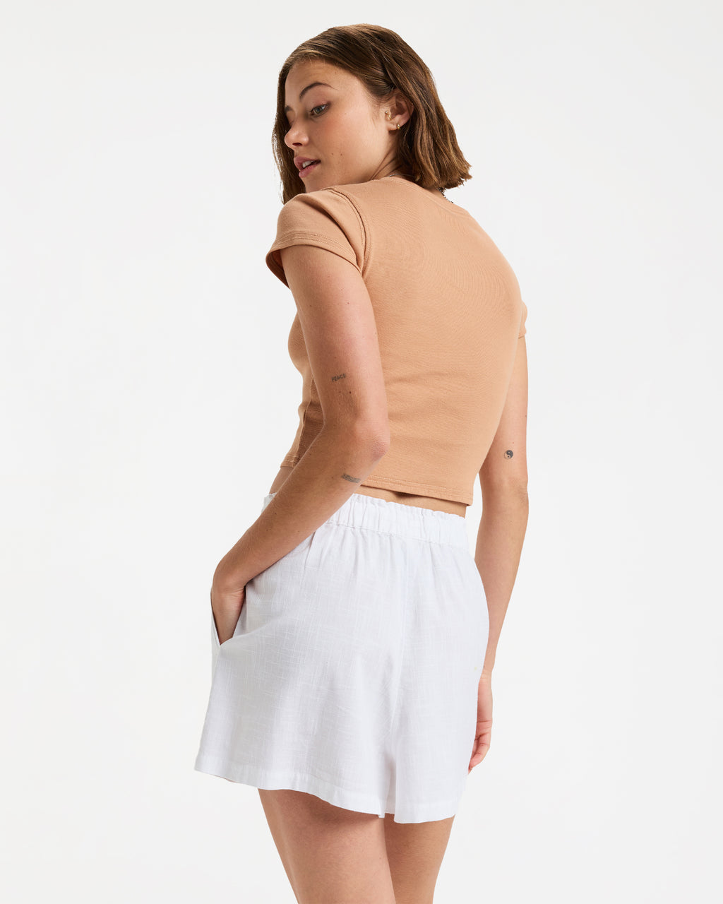 Womens Place To Elastic Waist Shorts