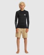 Boys 8-16 Everyday Solid Long Sleeve UPF 50 Rash Vest