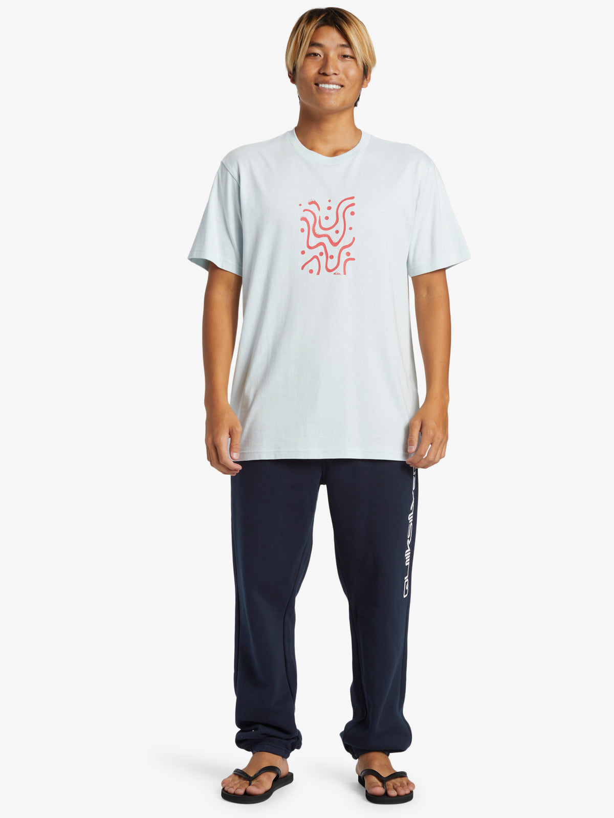 Mens Graphic Elastic Waist Sweatpants