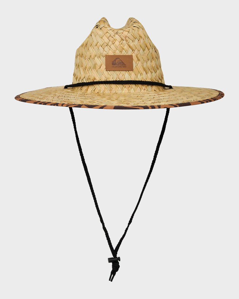 Mens Pierside Print Straw Hat